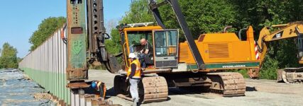 Spundwanddielen von Terra Infrastructure geben neuer Brücke Halt