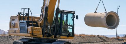 Cat 340 mit Verstellausleger noch variabler nutzbar