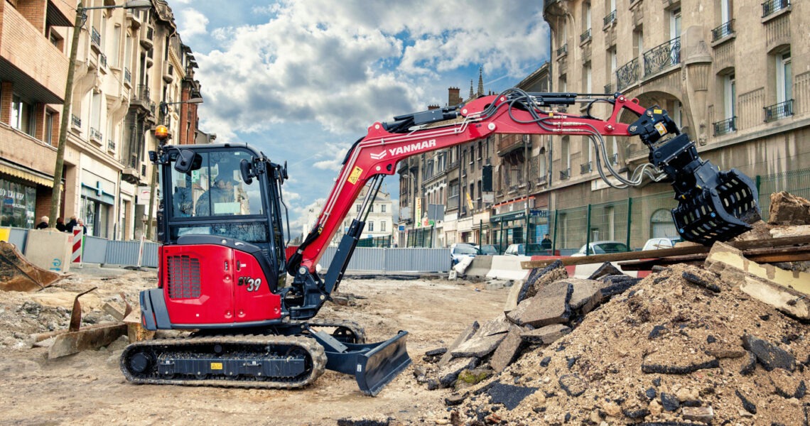 Yanmar optimiert beim neuen SV39 die Gewichtsverteilung Yanmar