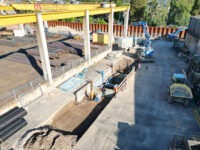 Gestufter Linearverbau von E+S sichert Baugrube