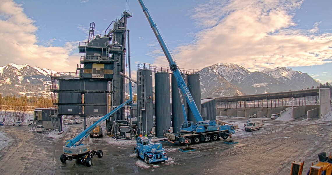 Umsetzung und Zusammenführung zweier Asphaltmischanlagen Wirtgen Group, Benninghoven