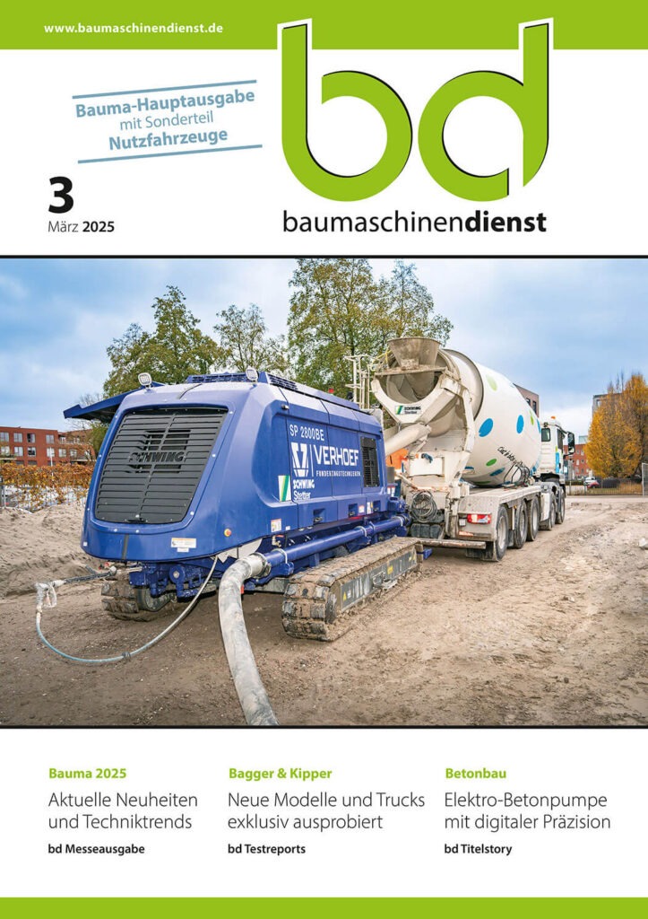 bd Baumaschinendienst 3/2025 Titelbild bd Baumaschinendienst 3/2025