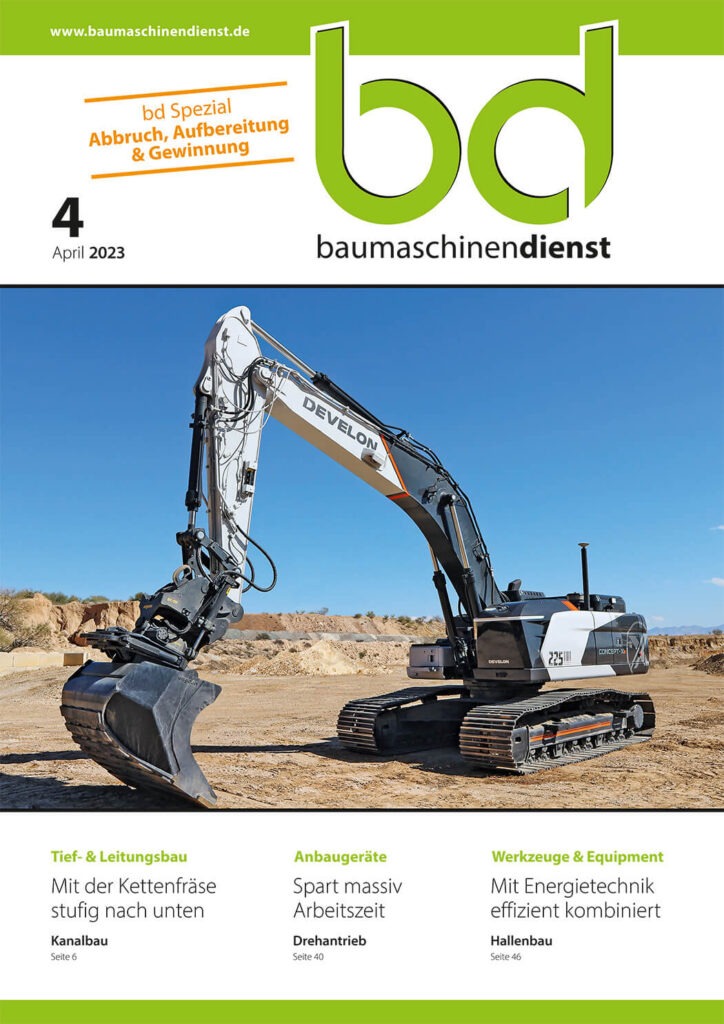 bd baumaschinendienst Ausgabe 4/2023 Titelseite