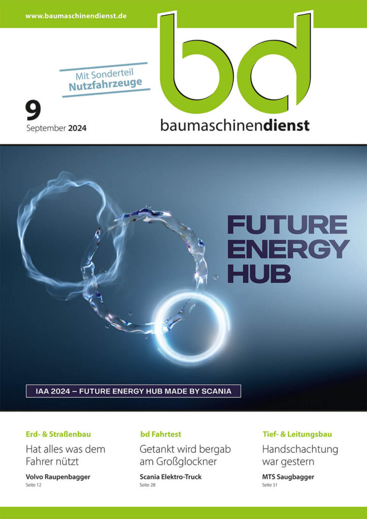 bd Baumaschinendienst 9/2024 Titelbild bd Baumaschinendienst 9/2024