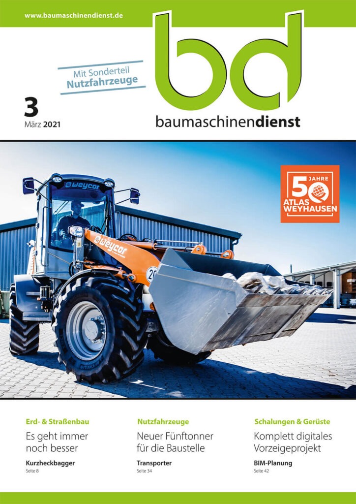 bd baumaschinendienst Ausgabe 3/2021 Titelseite