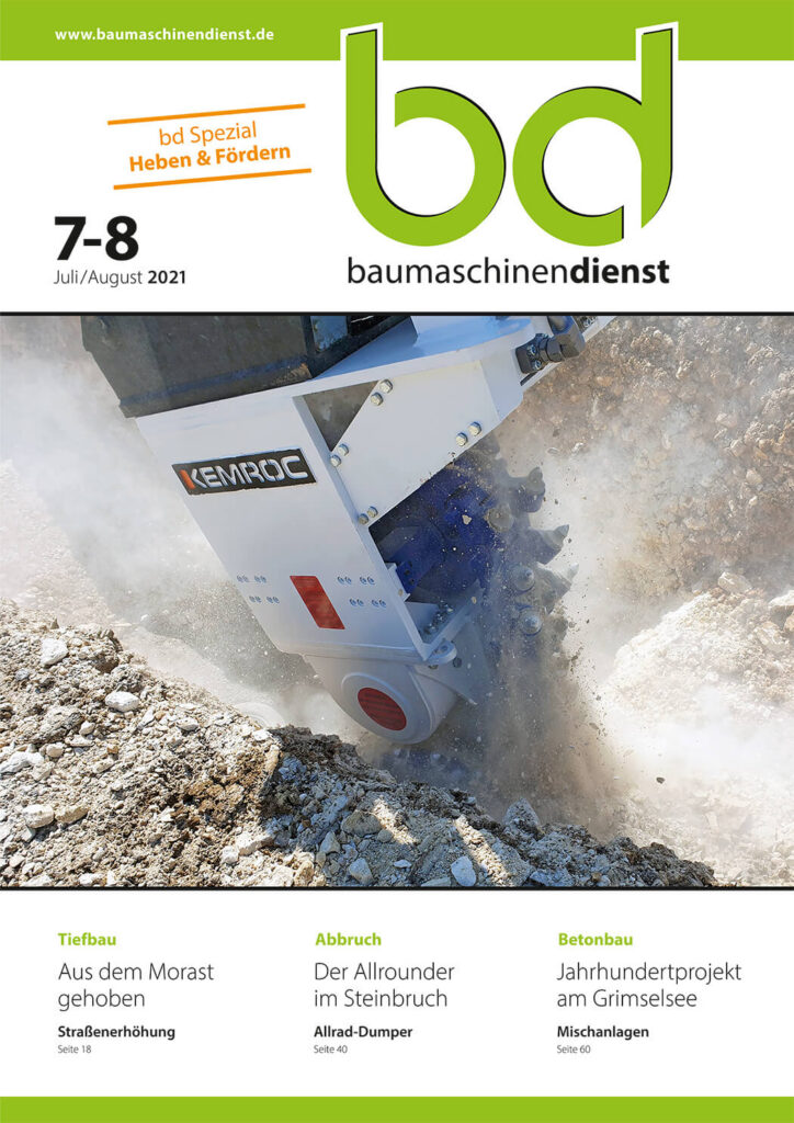 Titelbild bd Baumaschinendienst 7-8/2021