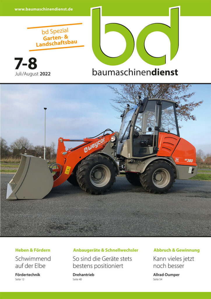 Titelbild bd Baumaschinendienst 7-8/2022