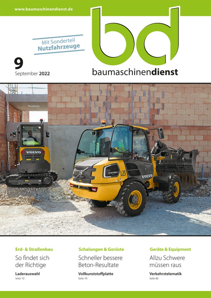 Titelbild bd Baumaschinendienst 9/2022