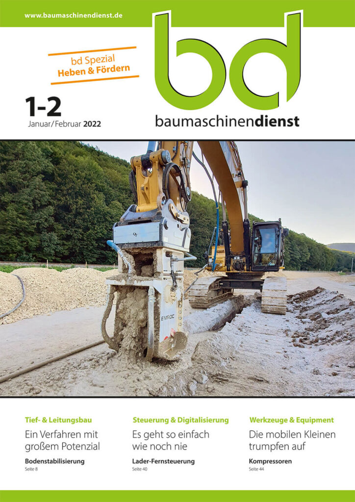 Titelbild bd Baumaschinendienst 1-2/2022