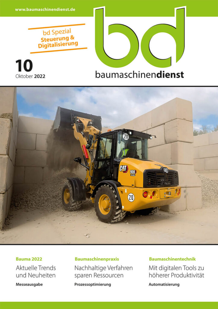 bd Baumaschinendienst 10/2022 Titelbild bd Baumaschinendienst 10/2022