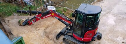 Yanmar-Maschinen reinigen Kläranlagen in Italien