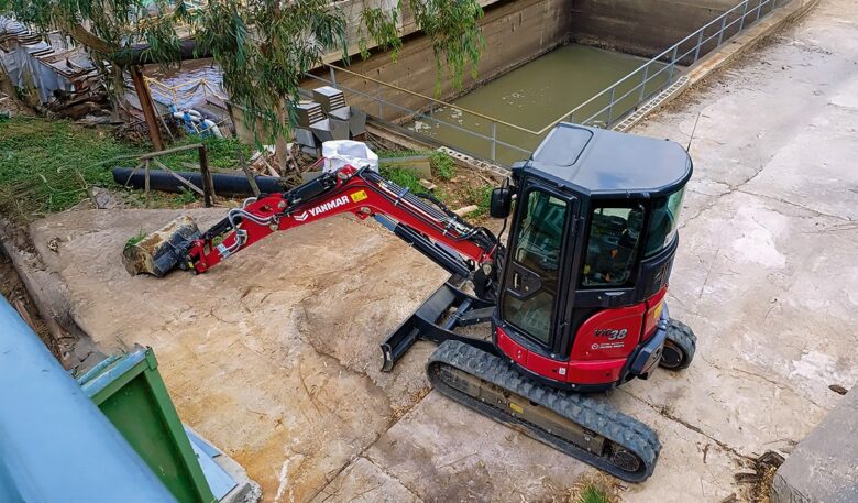 Yanmar-Maschinen reinigen Kläranlagen in Italien