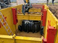 Infrastrukturerneuerung mit Rollenschlitten-Verbausystem von TWF