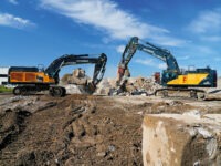 Hyundai-Großbagger von CR-Rental im Einsatz