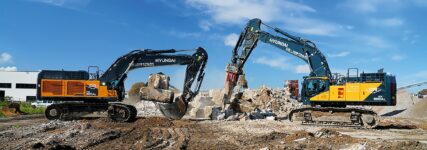 Hyundai-Großbagger von CR-Rental im Einsatz
