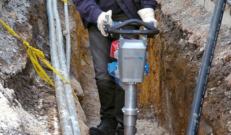 Handlicher Vibrationsstampfer erleichtert den Glasfaserausbau