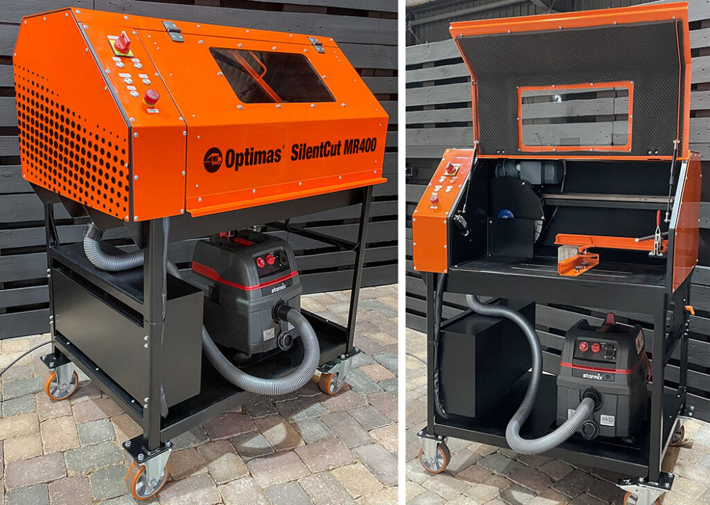 Optimas-Silentcut MR 400 schneidet leise und staubarm Optimas