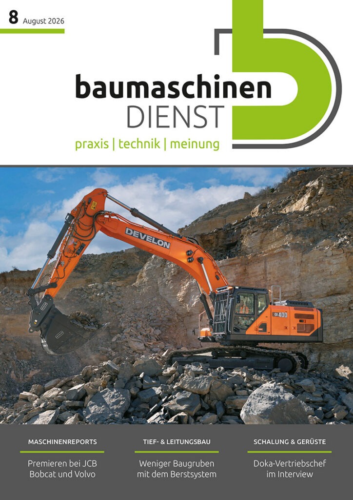 bd baumaschinendienst Ausgabe 8/2026 Titelseite
