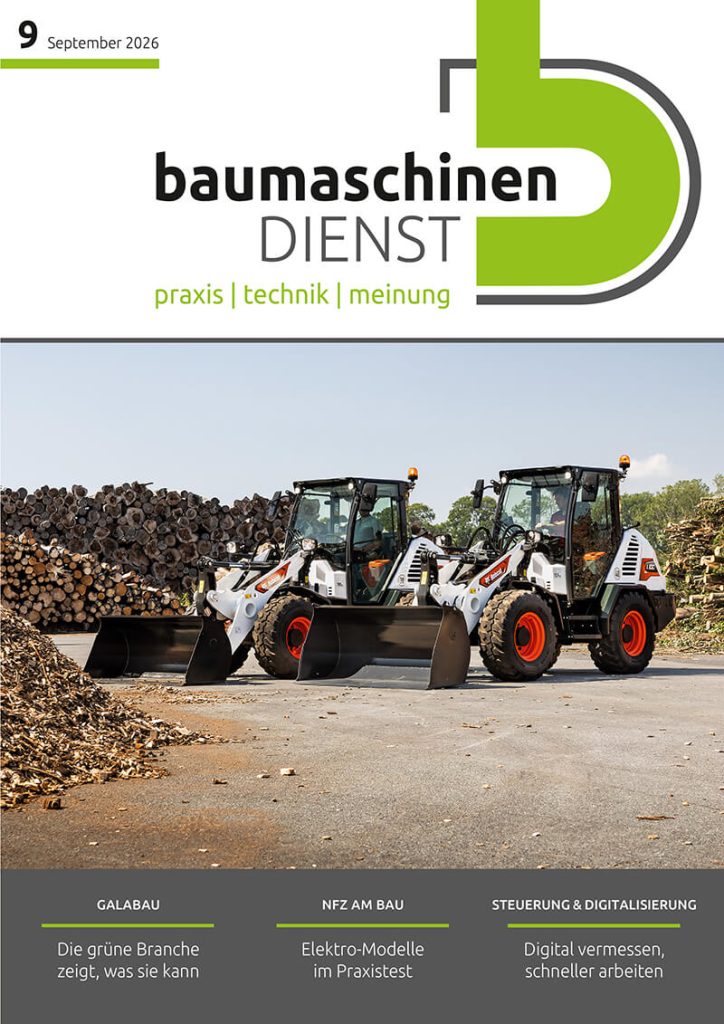bd baumaschinendienst Ausgabe 9/2026 Titelseite