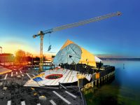 Liebherr 150 EC-B 8 Litronic im Einsatz an der Bregenzer Seebühne