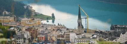 Eisele meistert Spezialbühneneinsatz am Kirchturm in St. Moritz