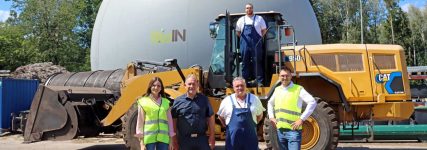 Cat 950 GC Electric übernimmt Materialumschlag im Kompostwerk